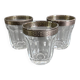 Lot de 3 verres anciens décor argent