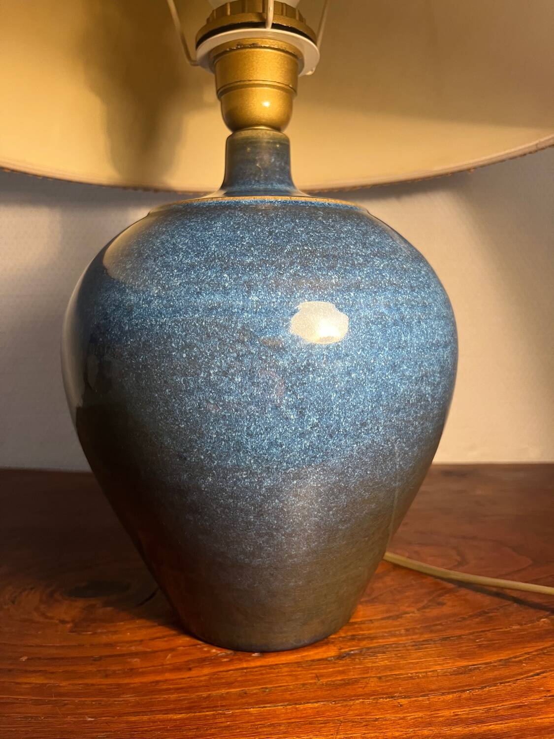 Lampe à poser en céramique craquelée année 70