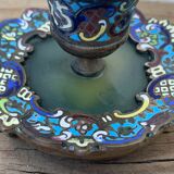 Bronze inkwell, cloisonné enamels, Napoleon III era