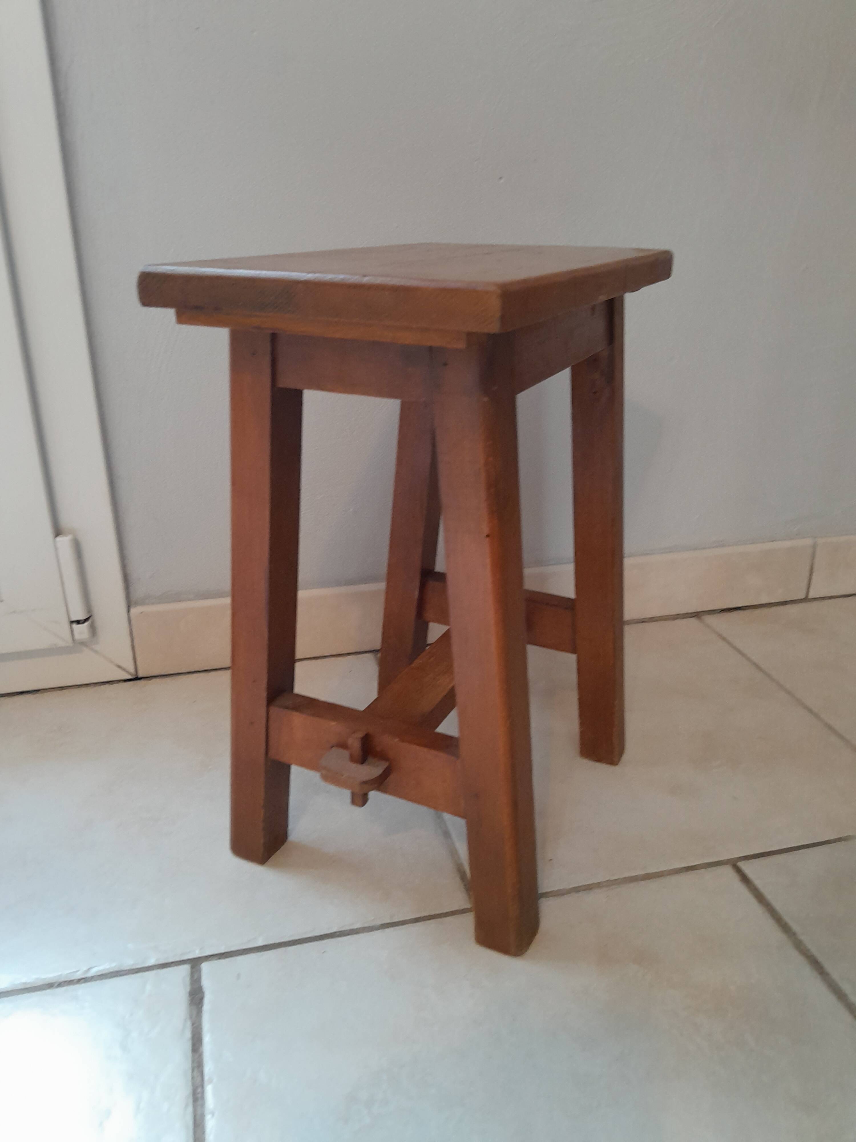Vintage solid wood stool