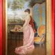 Portrait d'une dame italienne avec paysage florentin, 1890, huile sur toile, encadré.