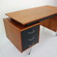 Cees Braakman teak desk with triangle legs for Pastoe