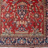 Handmade antique Persian Kashan rug 136cm x 201cm, 1910s