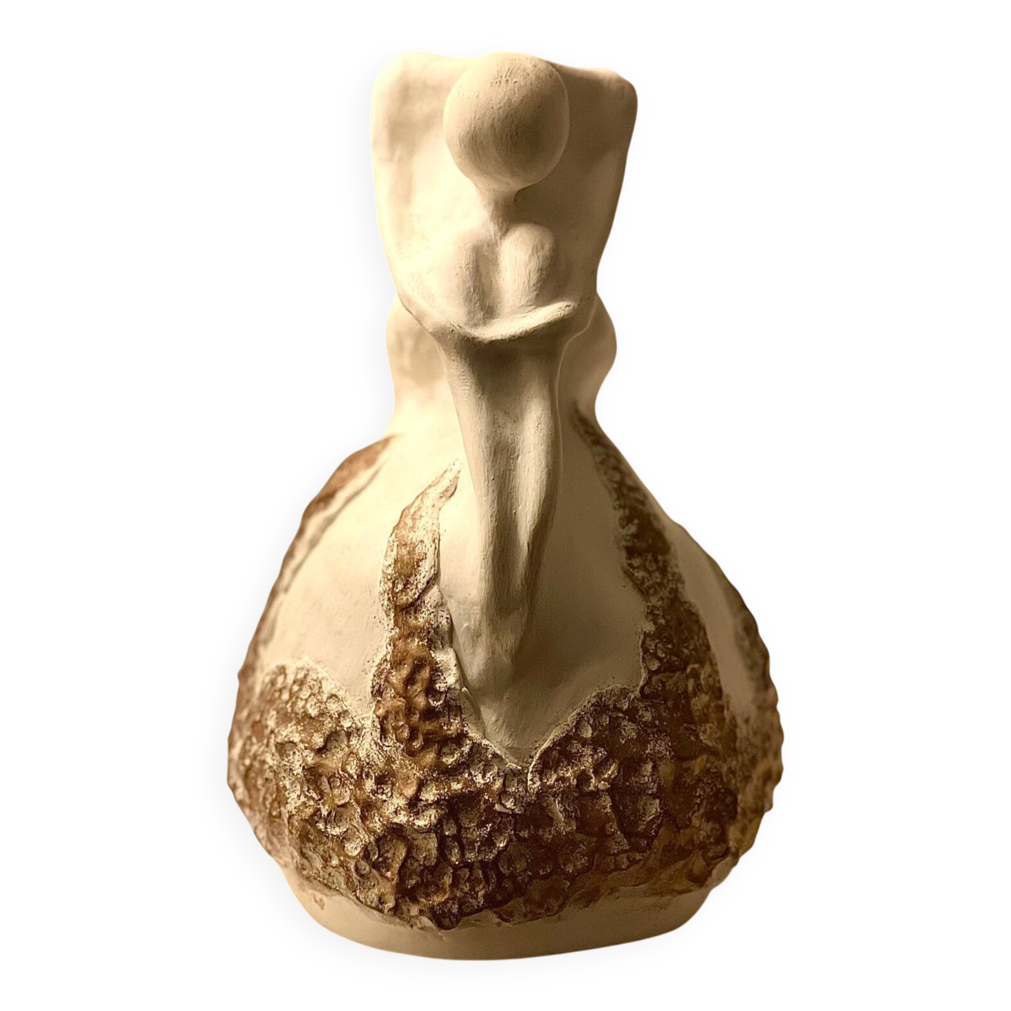 Statuette en plâtre signée