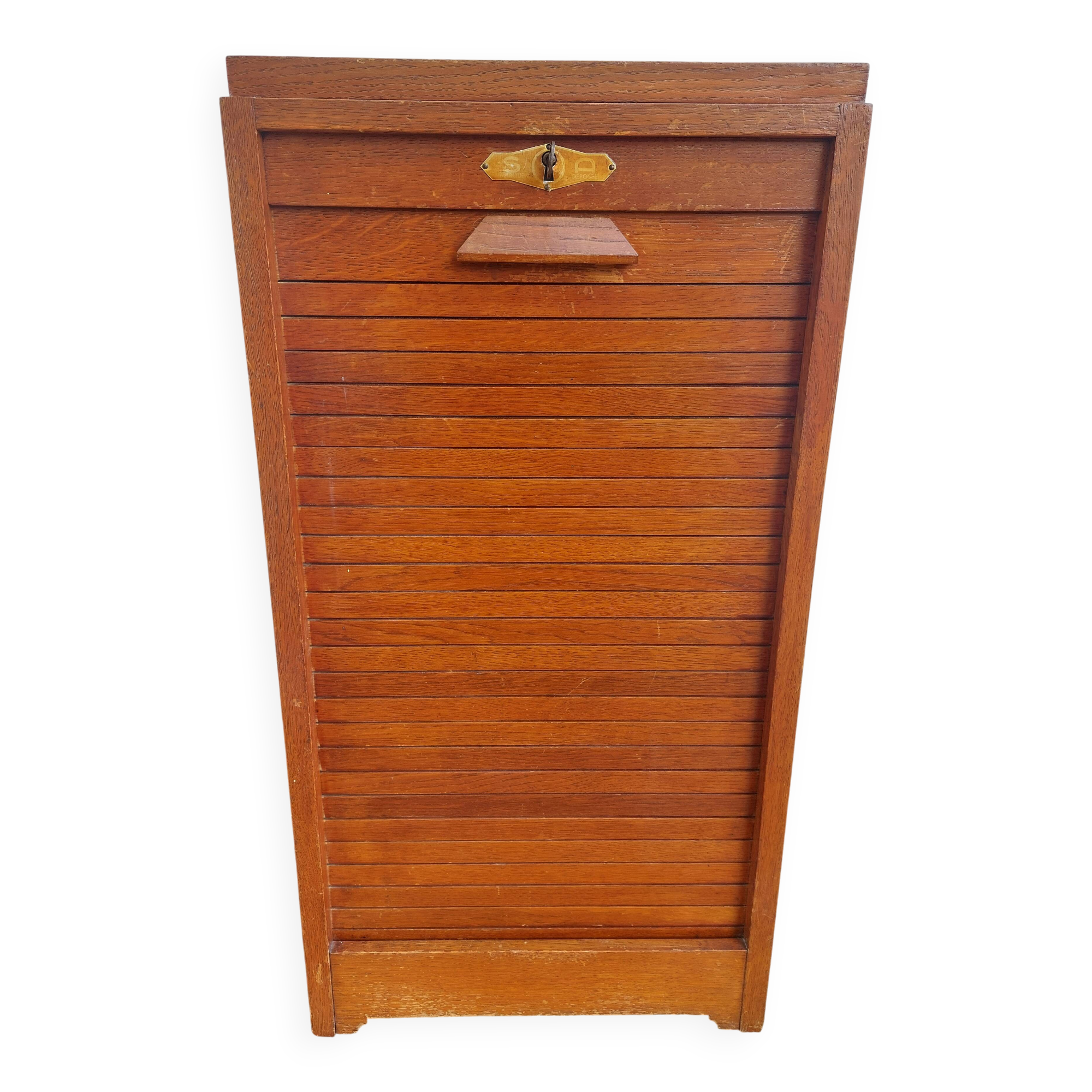 Small piece of furniture, roll-top filing cabinet