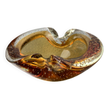 Orange Bubbles pocket emptier by Seguso, Murano glass, Italy, 1970