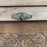 Parisian art deco sideboard in raw oak 1930