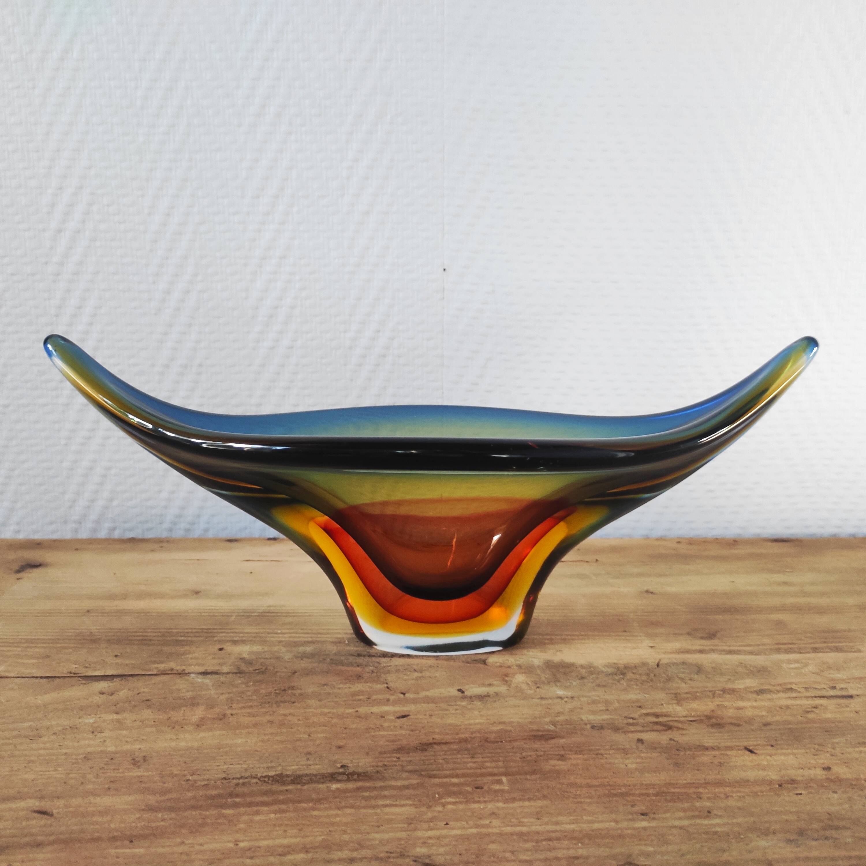 Murano glass cup Sommerso Italy 1960