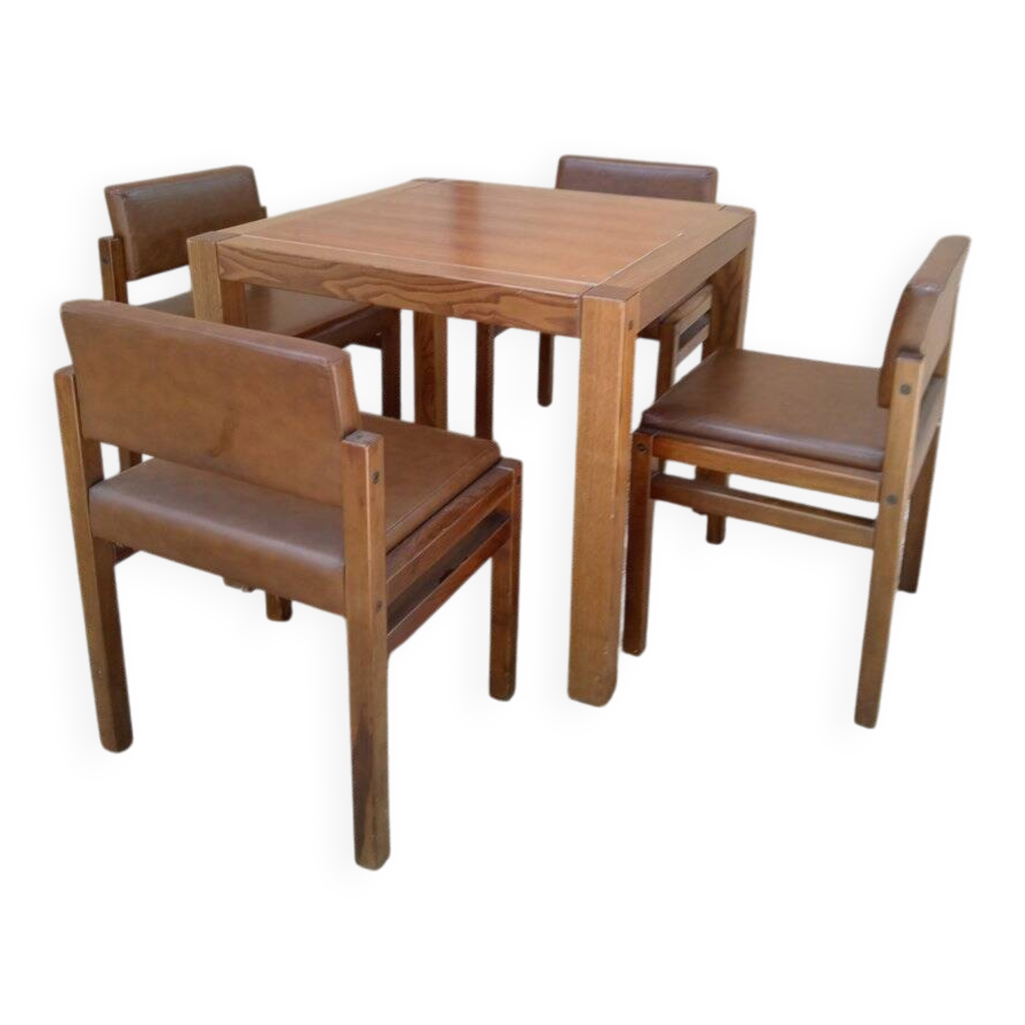 Chairs and table by Umberto Brandigi for Planula, 1960s, set of 5