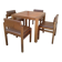Chairs and table by Umberto Brandigi for Planula, 1960s, set of 5