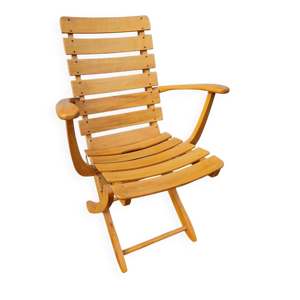 Fauteuil en bois réglable