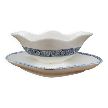 French vintage sauce boat, Salins E.C. Terre de Fer