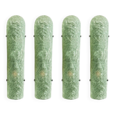 Impressive Hammered Green "Graniglia" Murano Glass Wall Sconces Set of 4 by
