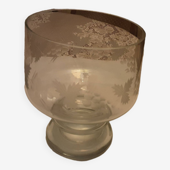 Grand verre drageoir cristal taille
