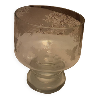 Grand verre drageoir cristal taille