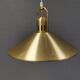 Brass-colored aluminum pendant lamp from Swedish Belid 1980s.