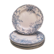 7 plates in earthenware with bird motifs by Lunéville