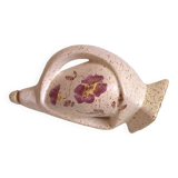 Pichet cruche en céramique grès fpp vallauris décor floral années 50/60