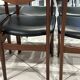 Set of 6 Scandinavian teak chairs, 1970s design.