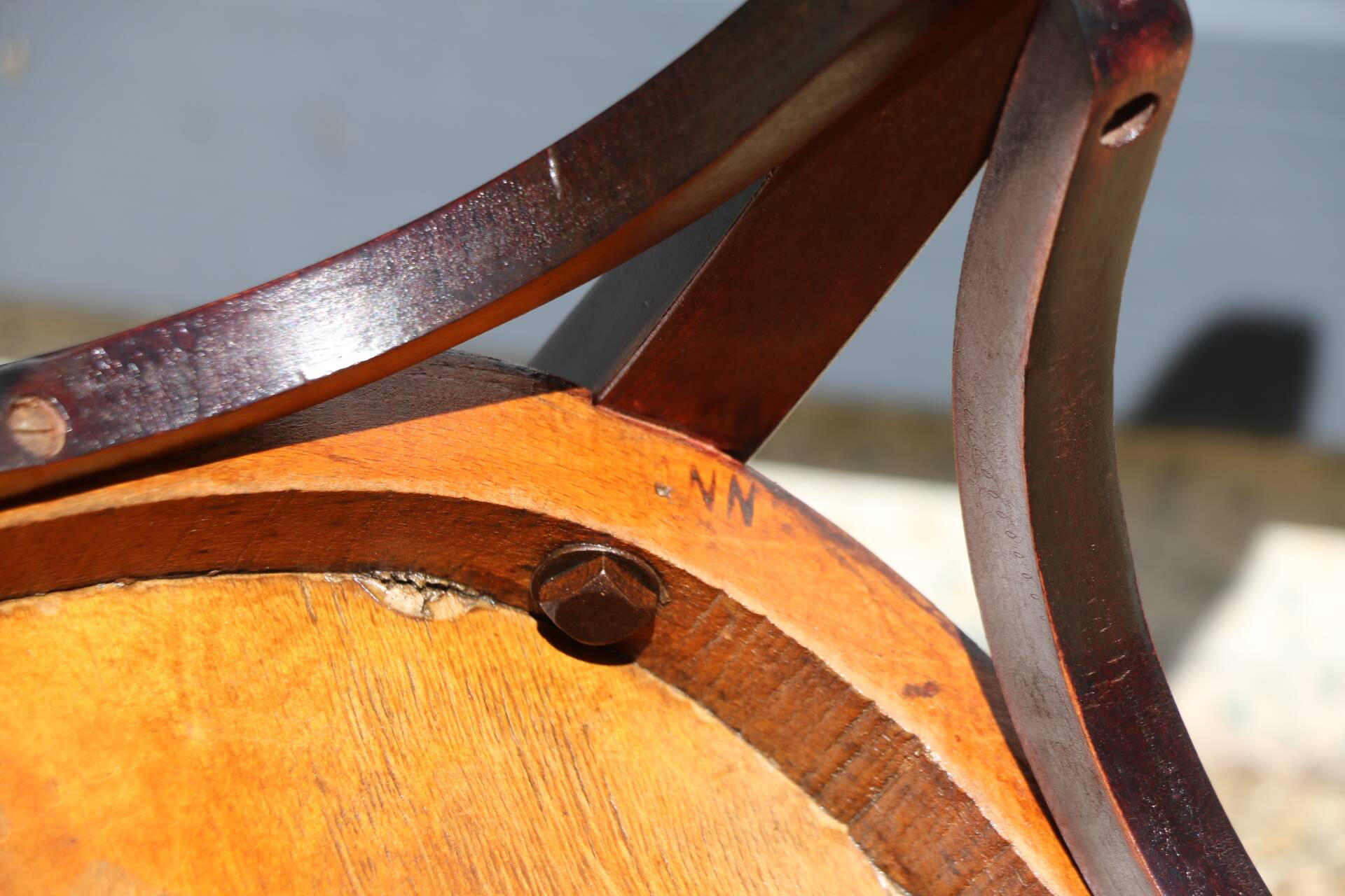 3 Baumann chairs with wide backs No. 30, dark beech