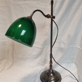 Green opaline globe lamp