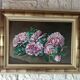 Oil on canvas peonies in bouquet