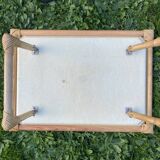 Breakfast tray on vintage stand