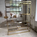 Brass shelf 1970 Belgo Chrom regency