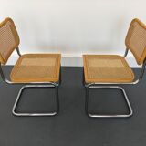 Pair chairs design Marcel Breuer, Italy, 1980