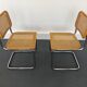 Pair chairs design Marcel Breuer, Italy, 1980