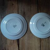 Assiettes plates fleur bleue en porcelaine St Amand dp 092284
