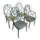 4 Provençal wrought iron armchairs from the 50s