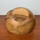 Mid-Century Modern Teak and Silver Plated Metal Bowl from Grasoli, Italy, 1960s