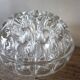 Round flower frog glass 20 holes large format vintage vase