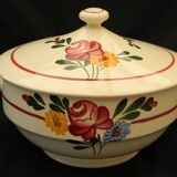 Soup tureen in earthenware from sarreguemines. chatenois model.
