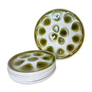 set de 6 assiettes avec - porcelaine