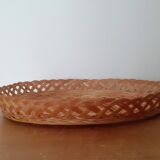 Panier en osier oval, panier tressé osier vintage