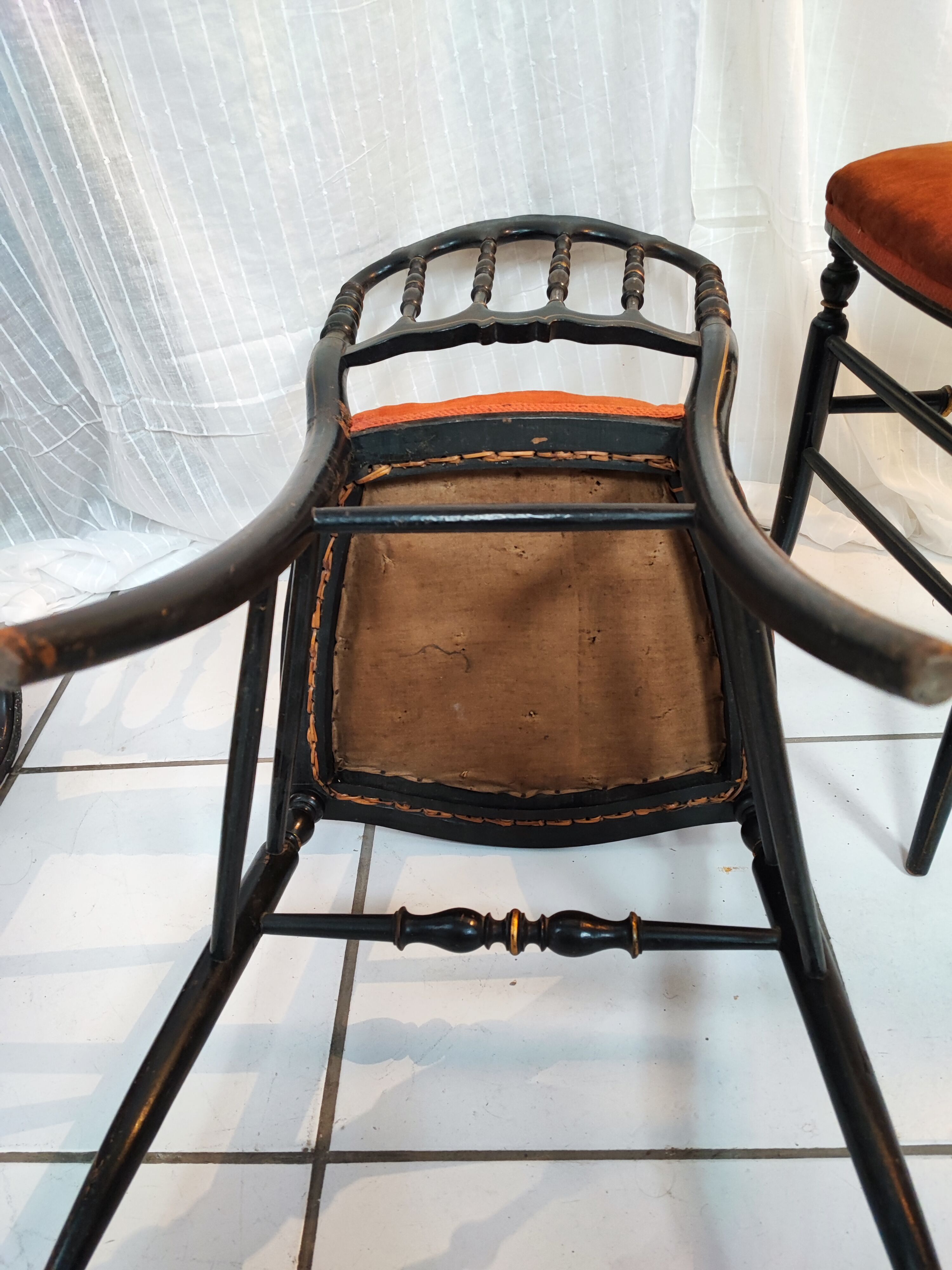 Paire de chaises Napoléon III modèle Opéra