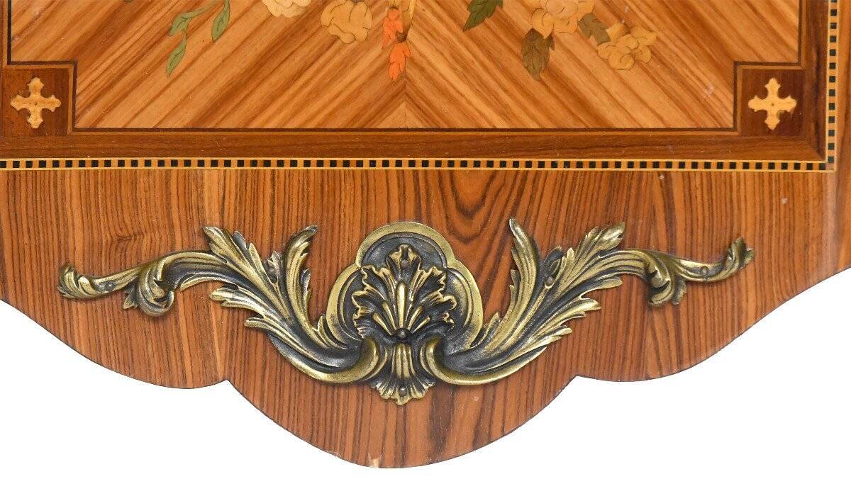 Transitional style commode in marquetry