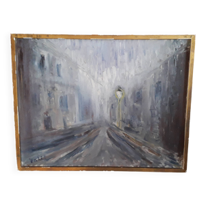 Tableau ancien à l'huile - toile