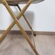 Set of 4 opera theater folding chairs from the 70s two-tone velvet brass