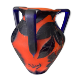 Art nouveau glass paste vase