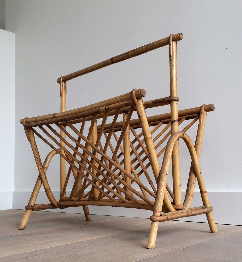 Magazine rack Wicker, around 1950