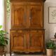 magnificent two-body buffet from the 18th century in walnut – an exceptional antique piece