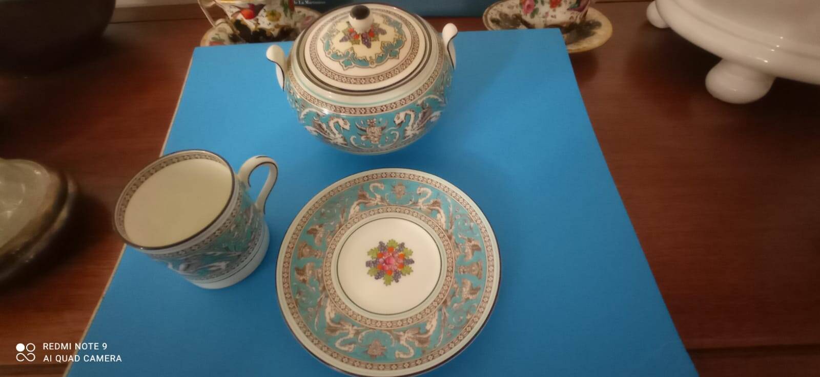 Wedgwood Florentine turquoise porcelain coffee service