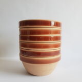 Set of 6 vintage Gien France stoneware bowls