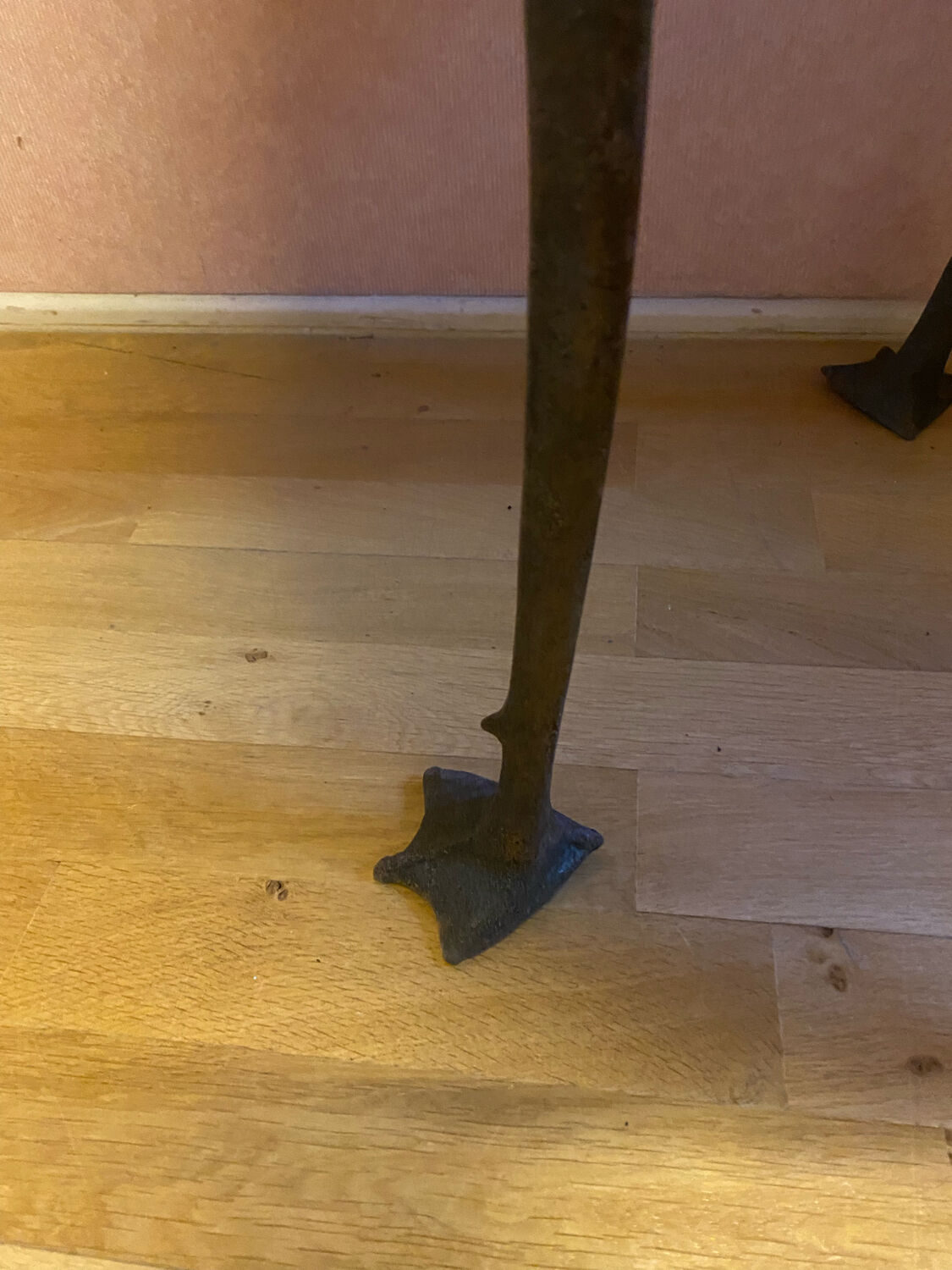 Mosaic garden table, gooseneck legs