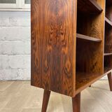Vintage Scandinavian rosewood bookcase by Poul Hundevad, 60s