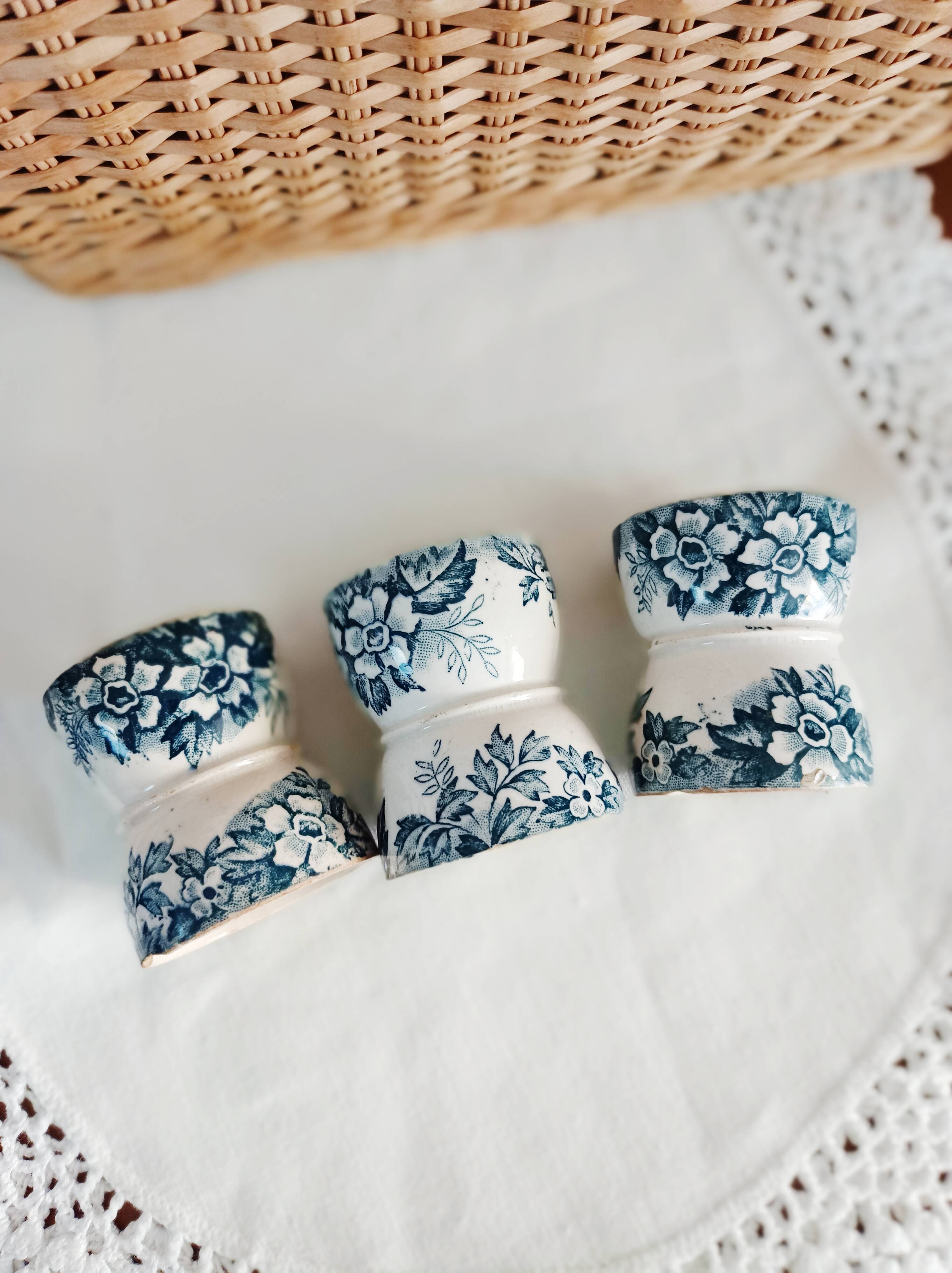 Lot de 3 coquetiers Marie Louise, St-amand