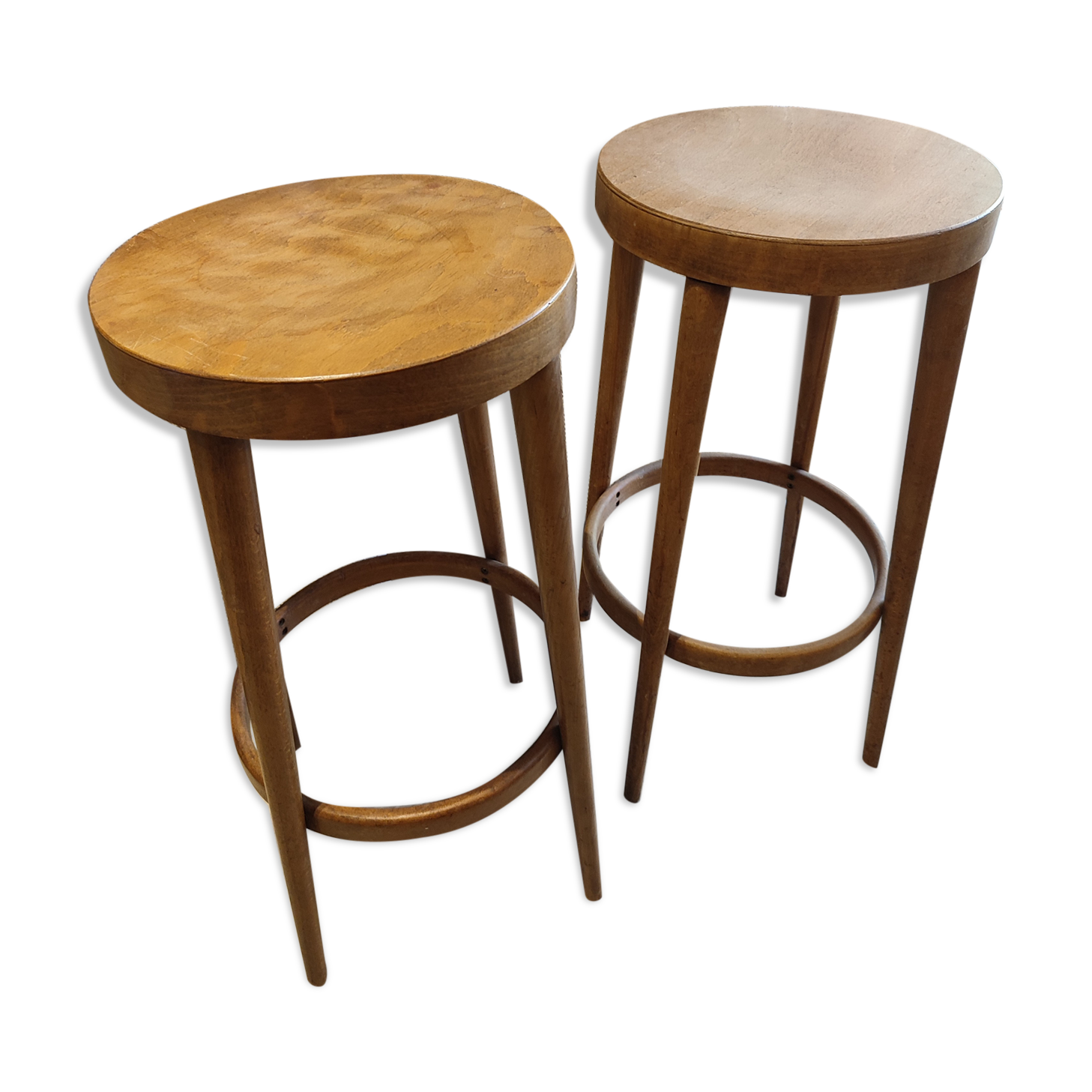 Pair of baumann high stools